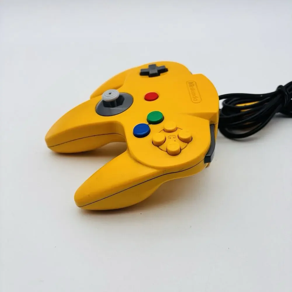 Nintendo 64 Yellow Controller NUS-005 Official N64 OEM Tested Working